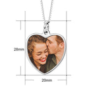 Custom Heart Pendant Necklace With Picture For Women - Unique Executive Gifts