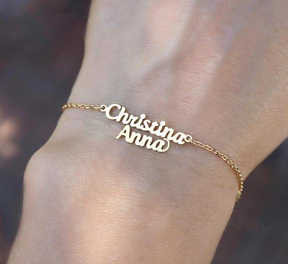 Customized Name Bracelet For Her Sterling Silver | Rose Gold - Unique Executive Gifts