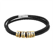 Leather bracelet For men with family names