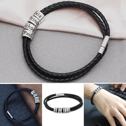 Leather bracelet For men with family names