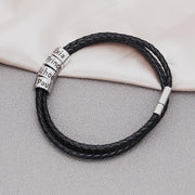 Leather bracelet For men with family names