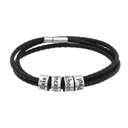 Leather bracelet For men with family names