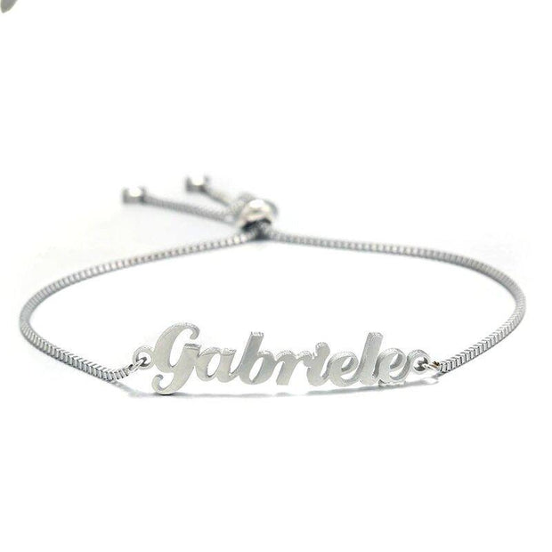 925 Sterling Silver Adjustable Custom Name Bangle Bracelets - Unique Executive Gifts