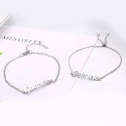 925 Sterling Silver Adjustable Custom Name Bangle Bracelets - Unique Executive Gifts