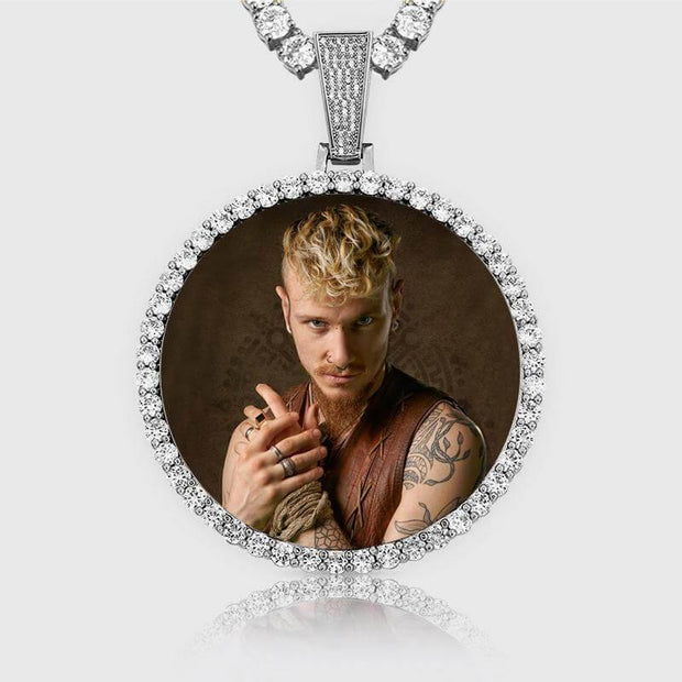 Memorial Picture Pendant Necklace For Men