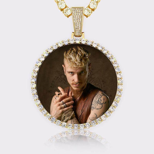 Memorial Picture Pendant Necklace For Men