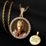 Memorial Picture Pendant Necklace For Men