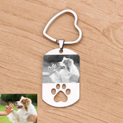 Custom Dog Tags photo Paw keychain