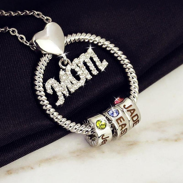 Mothers Necklace With Children's Names And Birthstones - Unique Executive Gifts