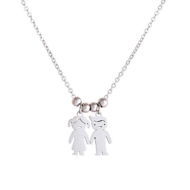 Engraved Kids Charms Necklace For Mom With Children's Names - Unique Executive Gifts