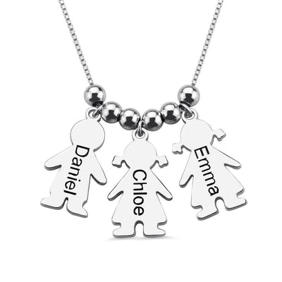 Personalized Kids Charms Name Necklace For Mom - Unique Executive Gifts