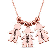 Engraved Kids Charms Necklace For Mom With Children's Names - Unique Executive Gifts