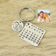 Personalized Calendar Keychain With Photo And Special Date