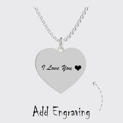 Engraved Heart Photo Pendant Necklace - Unique Executive Gifts