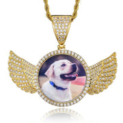 Personalized Angel Wings Picture Necklace