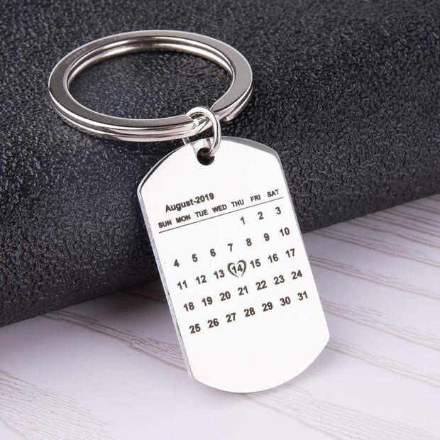 Personalized Calendar Keychain For Him - Unique Executive Gifts