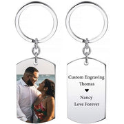 Drive Safe keychain With Photo Engraved For Him