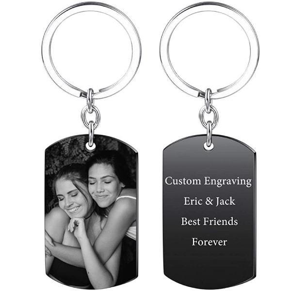 Personalized Photo Keychain With Personalized Text
