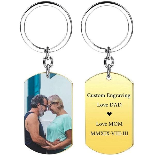 Personalized Photo Keychain With Personalized Text