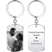 Drive Safe keychain With Photo Engraved For Him