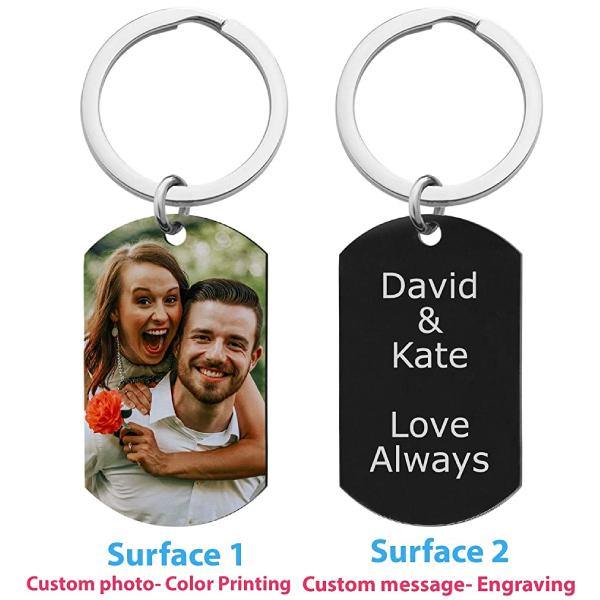 Personalized Photo Keychains-Engrave Your Photos, Letters