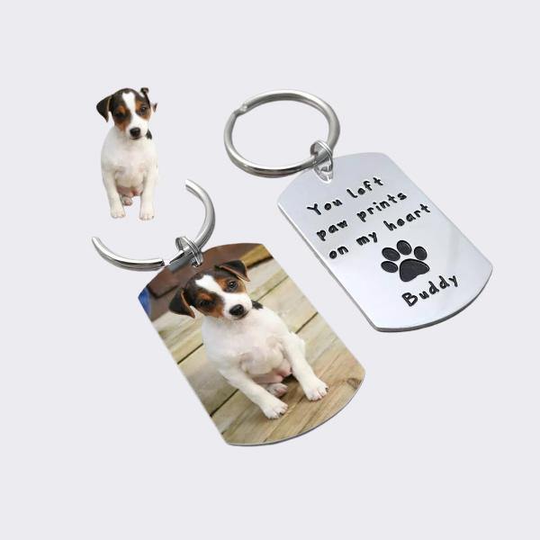 Pet memorial keychain with picture