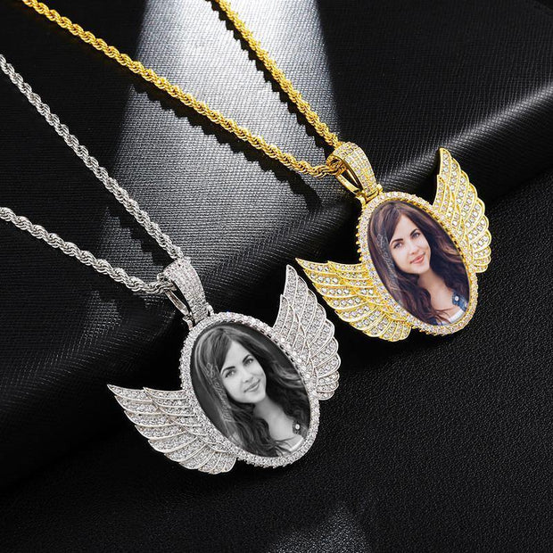 Picture necklace with wings - Angel wing necklace - Unique Executive Gifts