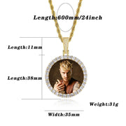 Memorial Picture Pendant Necklace For Men