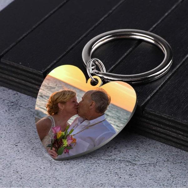 Anniversary Date keychain With Picture 