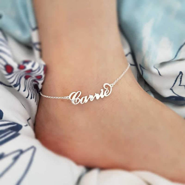 Custom Name Anklet Bracelet - Unique Executive Gifts