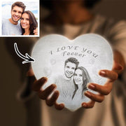 Products Gift for Her 3D Printed Photo Heart Lamp Personalized Night Light