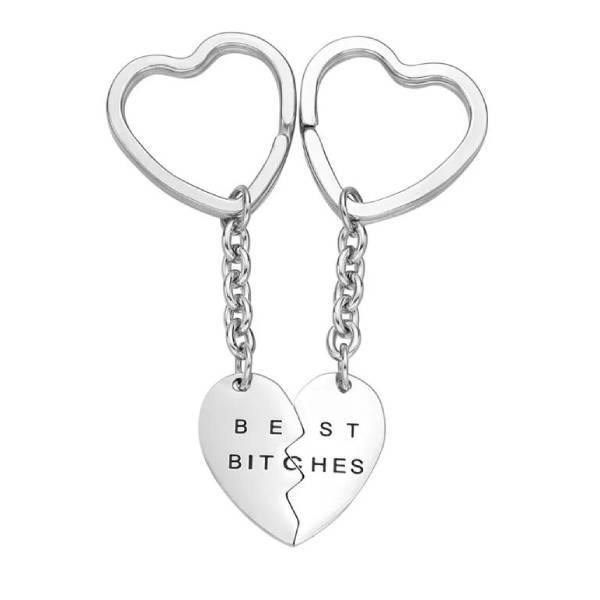 Half Heart Keychain For Couples