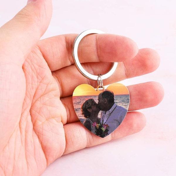 Anniversary Date keychain With Picture 