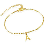Personalized Initial Anklet Bracelet Custom Letters Anklets for Women - Unique Executive Gifts