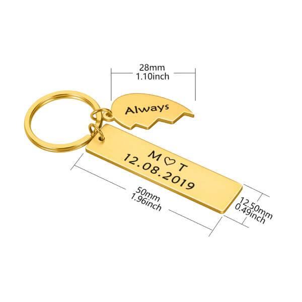 Personalized keychains for couples - Unique Executive Gifts