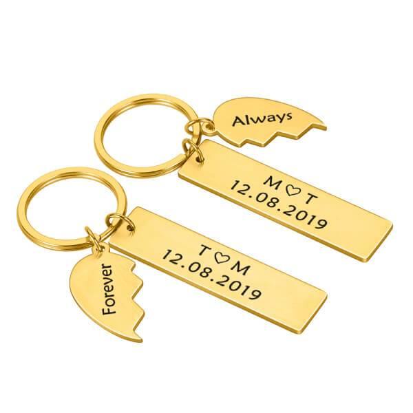 Personalized keychains for couples - Unique Executive Gifts