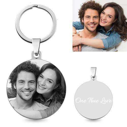 Picture Keychain- Round Keychain Engrave With Photo