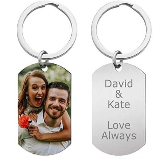 Custom engraved photo keychains