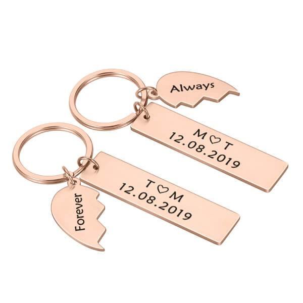 Personalized keychains for couples - Unique Executive Gifts