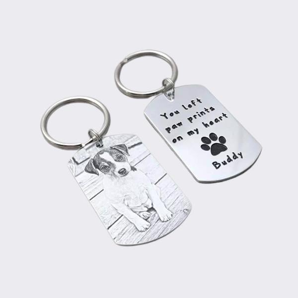 Pet memorial keychain with picture