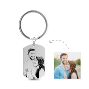 Picture Keychain For Christmas Gift- Custom With Photo, Words - Unique Executive Gifts