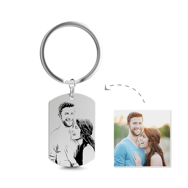 Picture Keychain For Christmas Gift- Custom With Photo, Words - Unique Executive Gifts