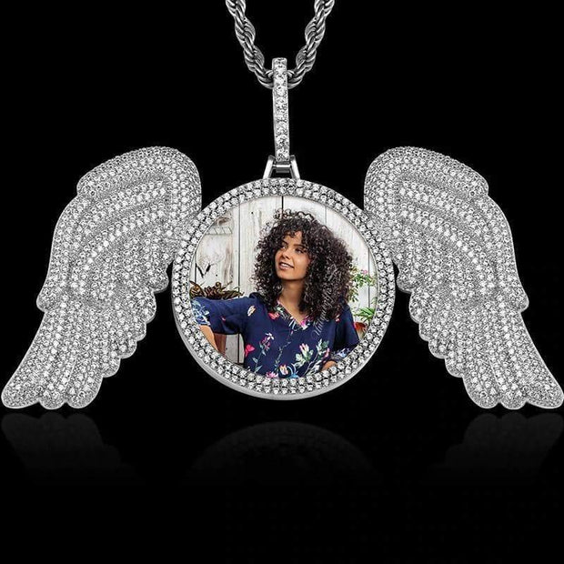 Picture Pendant Necklace with Wings