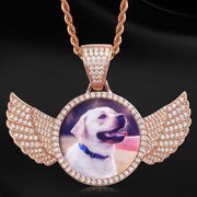 Personalized Angel Wings Picture Necklace