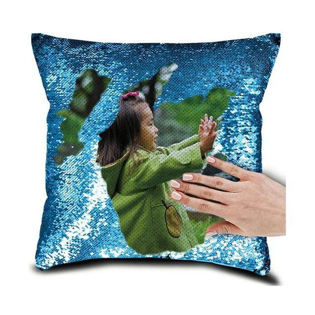 Customized Mermaid Sequin Throw Pillow - Unique Executive Gifts