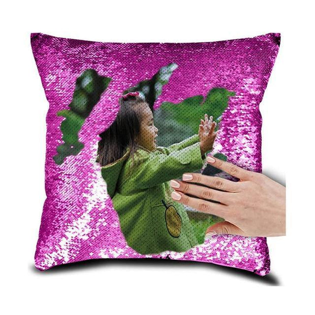 Customized Mermaid Sequin Throw Pillow - Unique Executive Gifts