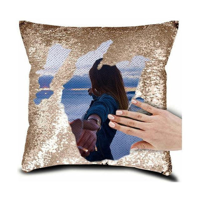 Custom Sequin Pillow With Your Photo - Unique Executive Gifts