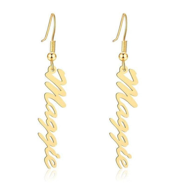 Personalized Gold Name Earrings For Women - Unique Executive Gifts