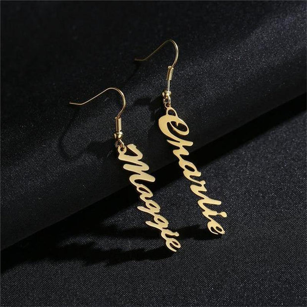 Personalized Gold Name Earrings For Women - Unique Executive Gifts