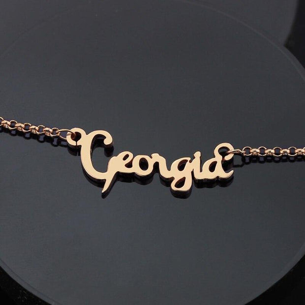 14K Gold Plated Cursive Name Necklace - Unique Executive Gifts